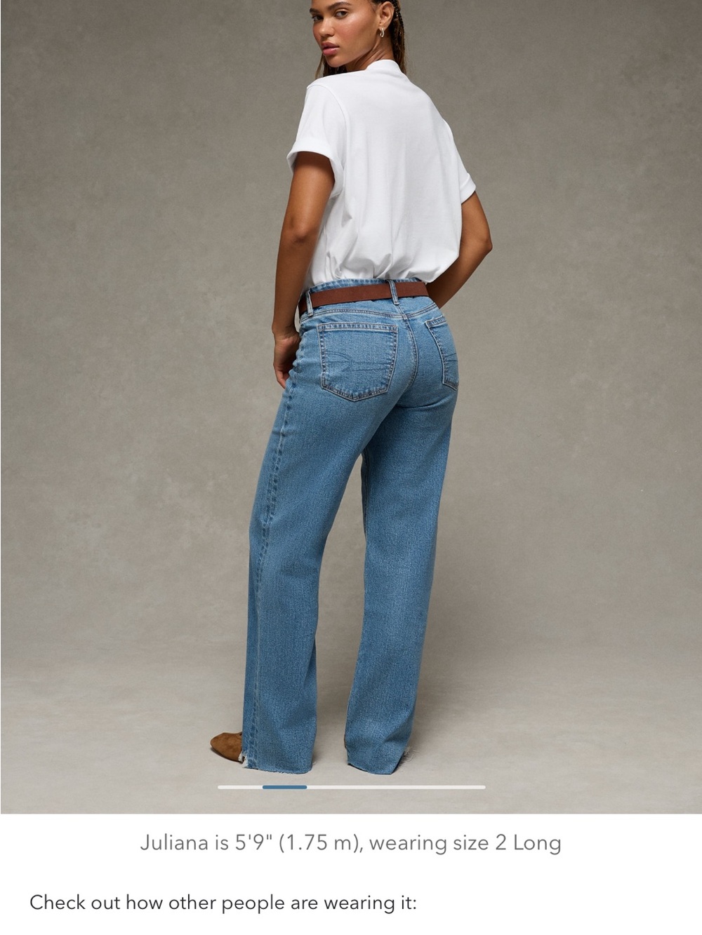 American Eagle Curvy Stovepipe High-Rise Wide-Leg Jeans
